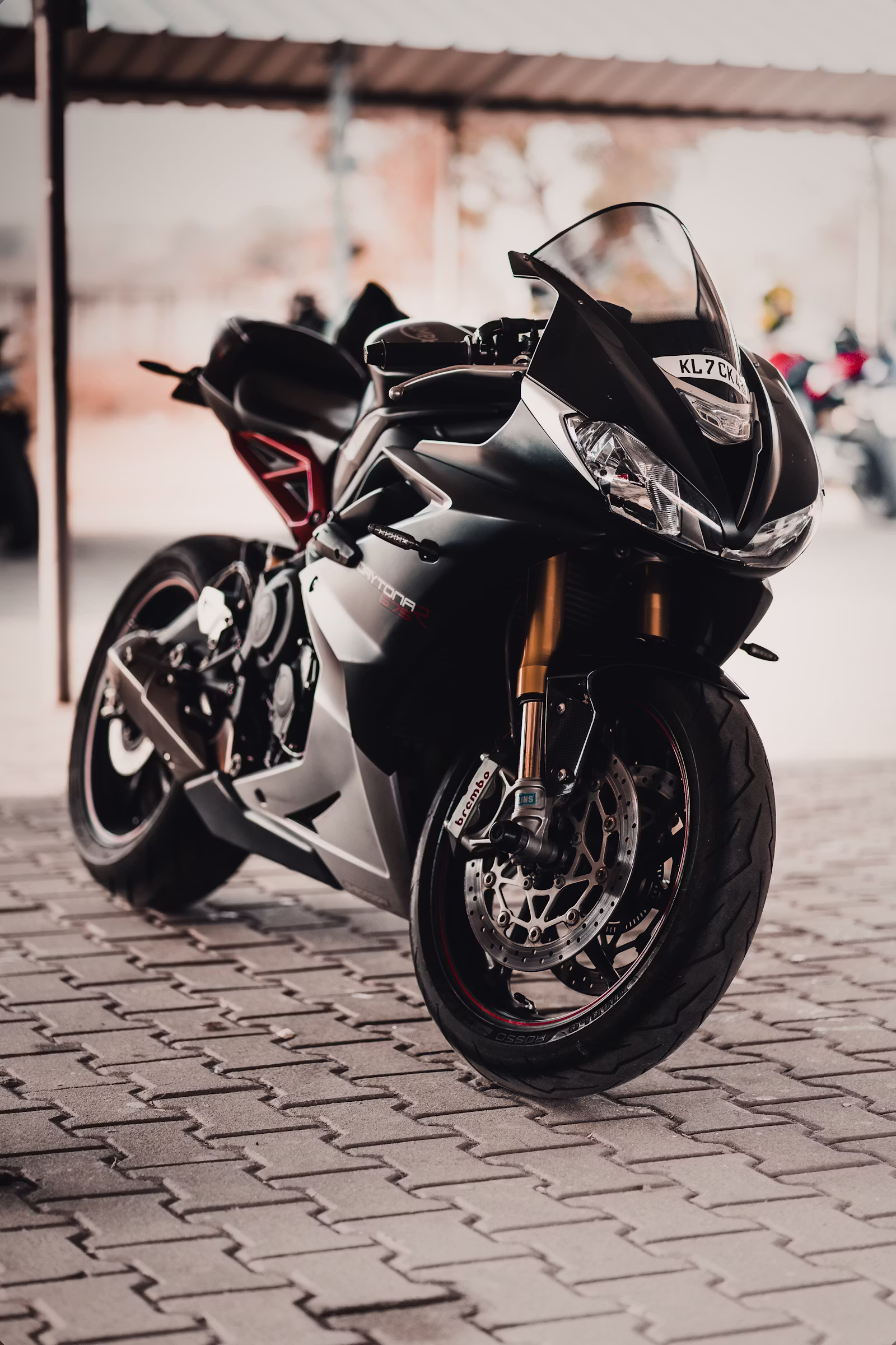 Superbike on track